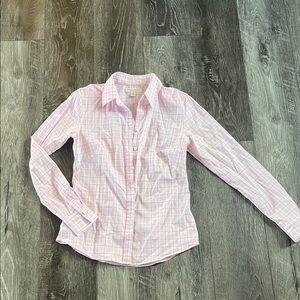 Banana Republic Light Pink Checkered Shirt